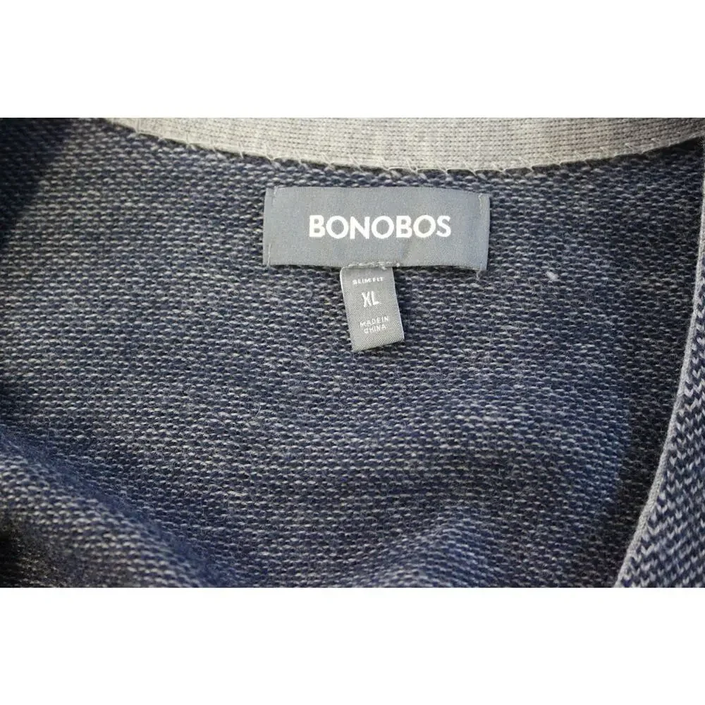 Bonobos Cardigan XL Blue Gray Stretch Extra Fine Merino Wool Button Pockets NEW